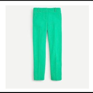 J Crew Cameron slim crop pant in four-season stretch. Vintage Kelly. Size 0.